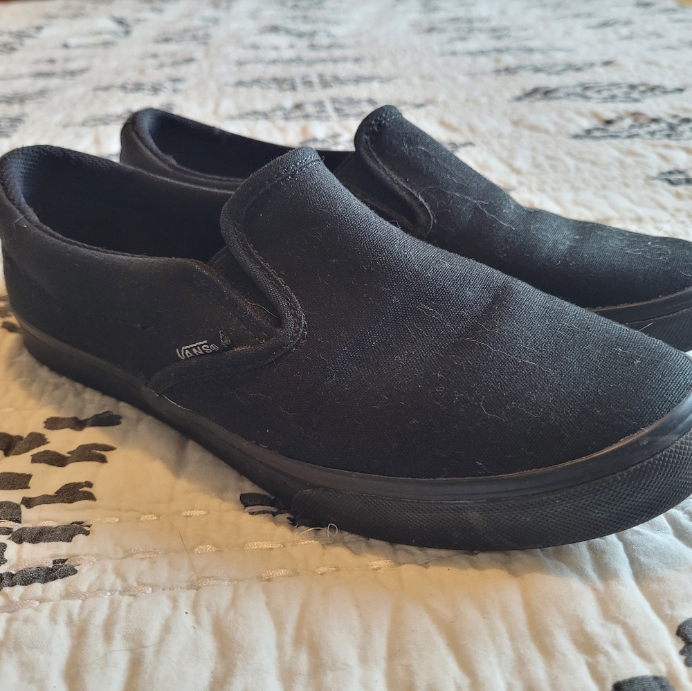 Vans Black Slip Ons